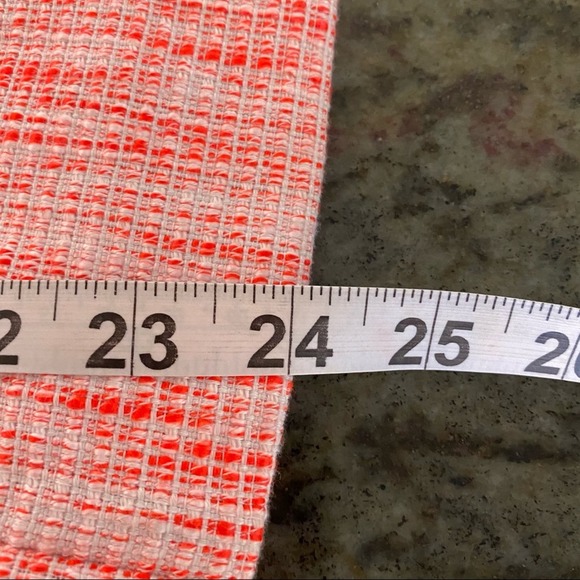 NYDJ Tweed Rhinestone Orange Blazer Jacket size L NEW NWT - Picture 5 of 12